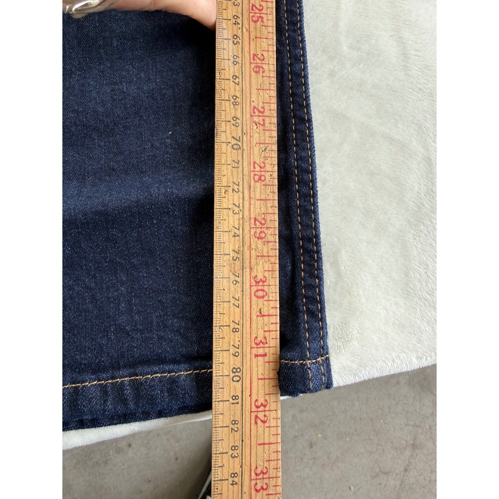 Levis 514 Straight Leg Jeans Mens 34x32 Dark Wash Indigo Stretch - Picture 9 of 12